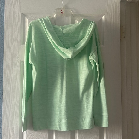 LOFT Mint Green Pullover Sweatshirt with Hood - Picture 2 of 3